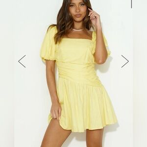 Hello Molly Yellow Mini Dress